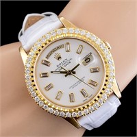 Rolex Day-Date 18K President 2.50ct Diamond Watch