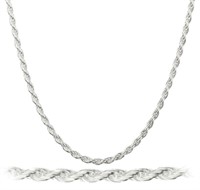 2MM Sterling Italian Diamond Cut Chain Necklace