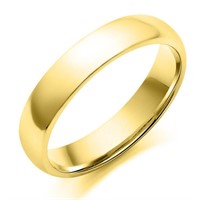 14K Yellow Gold Pl Plain Wedding Band Ring