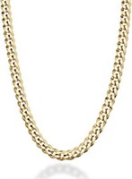 Italy 14K Gold Pl Sterling Silver Chain Necklace