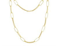 14K Gold Pl Sterling Silver 20” Chain Necklace