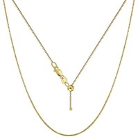 14K Gold Pl Sterling Adjustable Chain Necklace