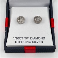 Earrings - Diamond Stud & Sterling 925