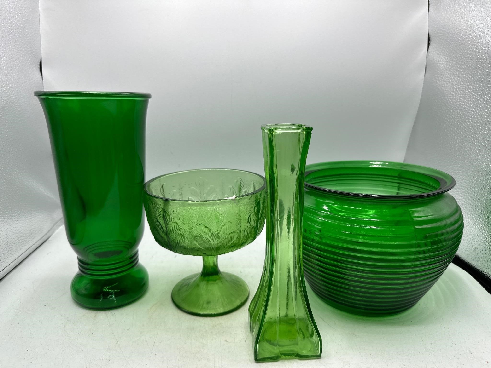 Green vases