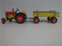 Vintage Schylling Tractor Trailer Tin toy