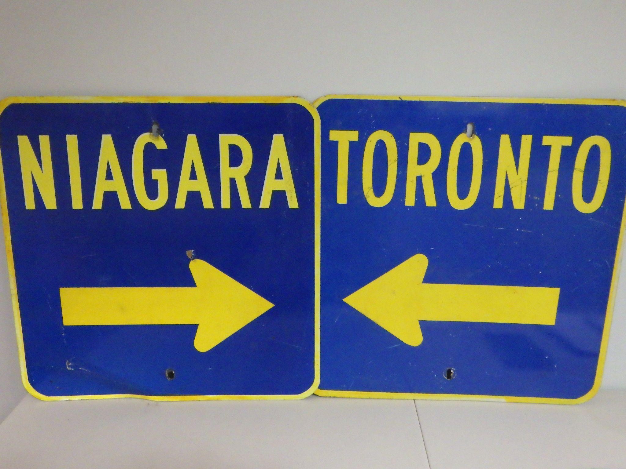 Old Niagara & Toronto Metal Signs