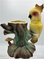 Vintage cockatiel vase numbered