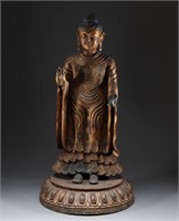 Bronze gold Buddha statue of Ming Dynasty