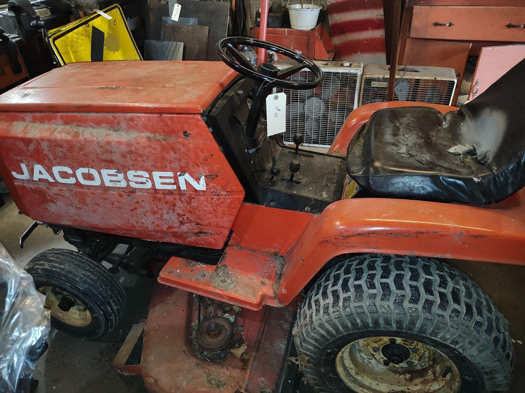 Jacobsen Riding mower Turns over no gas .