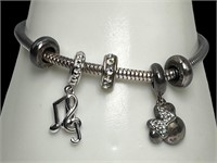 925 Sterling Bracelet with Charms