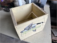 Remington Goose and Quail Painted Wood Crate