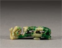 Qing Dynasty jade belt hook