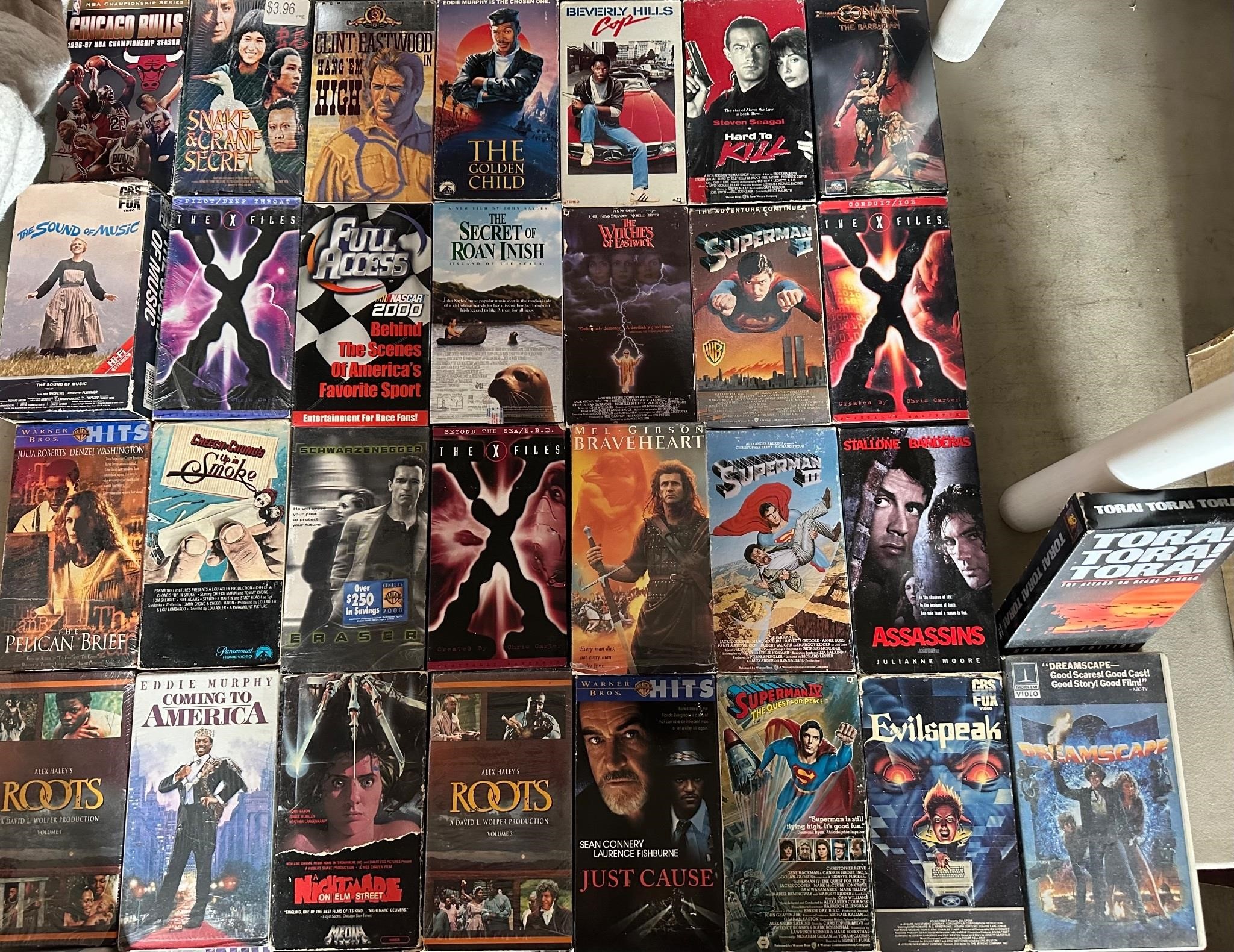 Lot of Vintage VHS Tapes