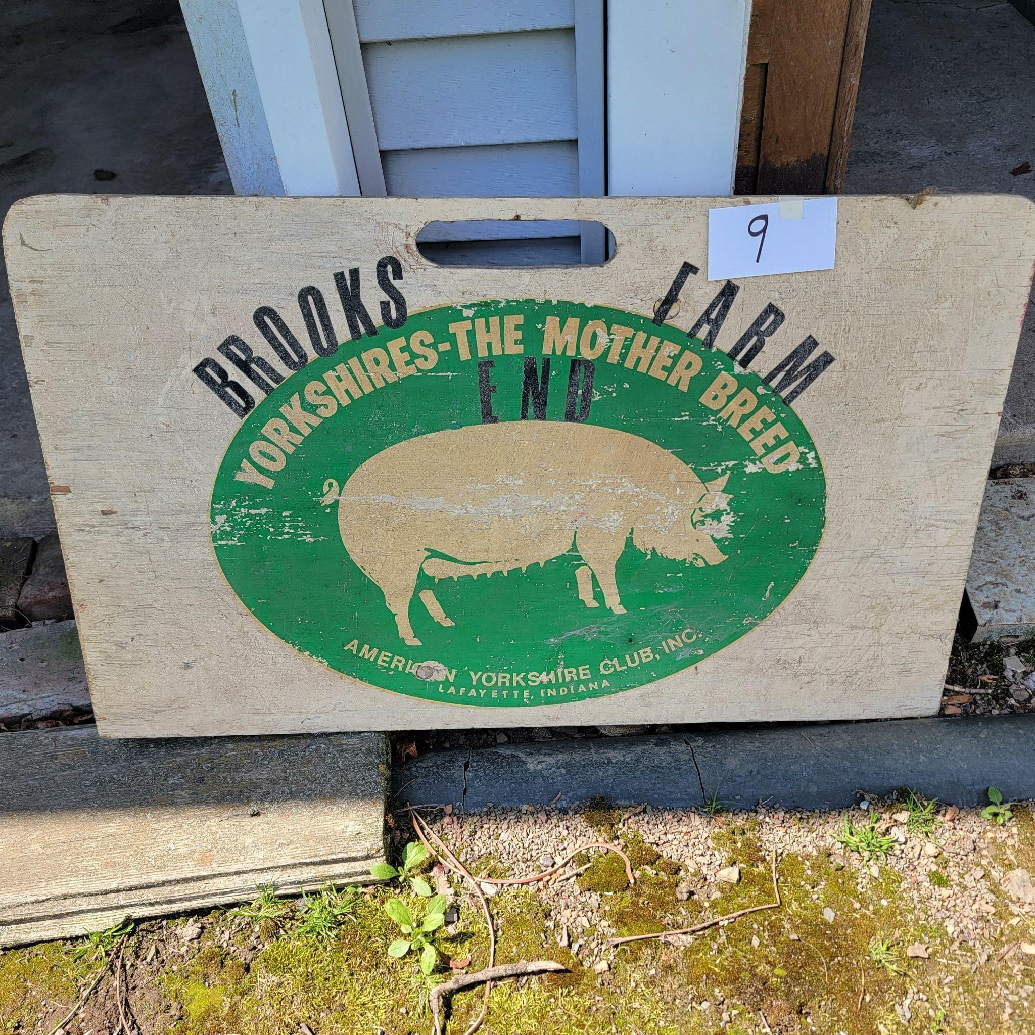 Double Sided Wooden Sign- Brooks End Farm