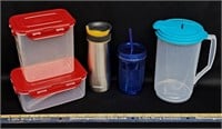 Kitchen Lot-Storage/Travel Cups/Pitcher