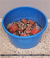 Large Round Tub w Old Auto Related Contents