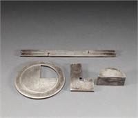 A set of silver study pieces in Qing Dynasty