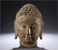 White jade Buddha head before Ming dynasty