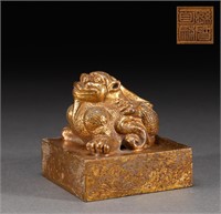Bronze gilt seal of Qing Dynasty