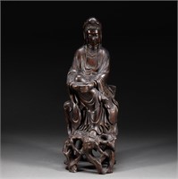 Qing Dynasty Qinan aloes Avalokitesvara statue