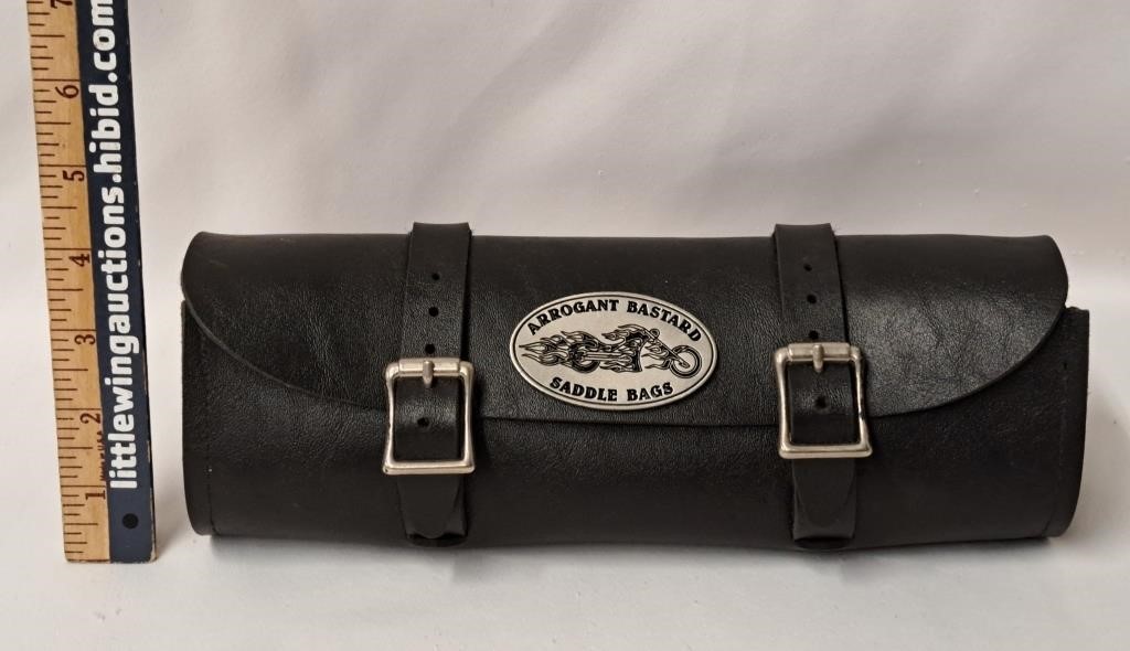 ARROGANT BASTARD Leather Saddlebag