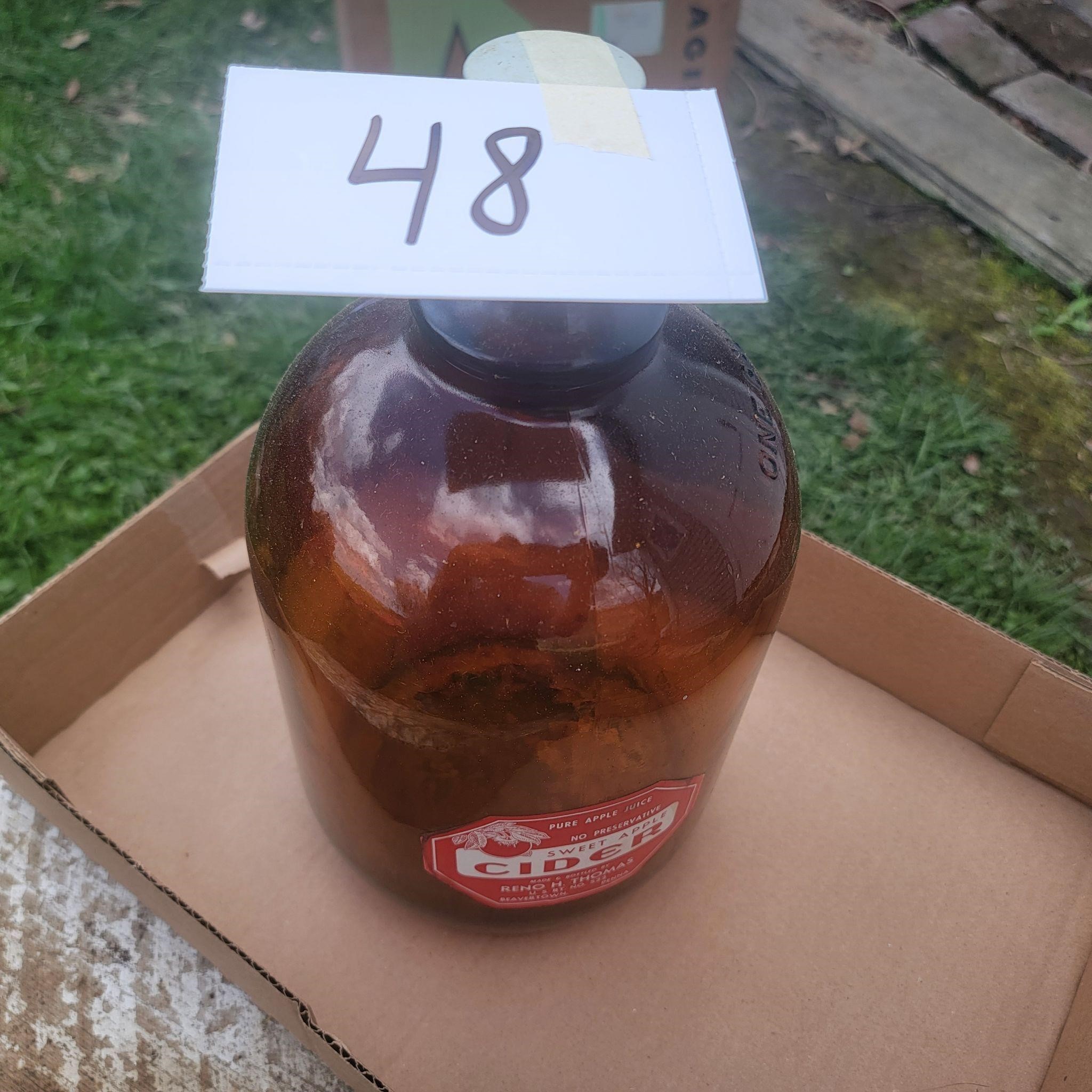 Rare Reno Thomas Apple Cider Gallon Jug