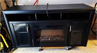 Large Wood Fireplace Unit-Electric w Storage