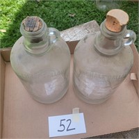 Two One Half Gallon Jugs with Corks