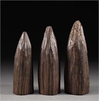 Three agarwood logs of Qing Dynasty