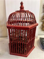 Vintage Redwood Bird Cage