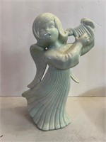 Vintage Harp Playing Ceramic Angel
