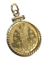 Guardian Angel 1/25 Oz .999 Gold Coin Pendant