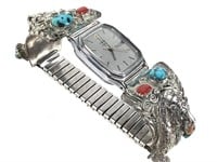 Timex Inlaid Stone Bear Wristwatch