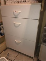 White 3 Drawer Storage Cabinet