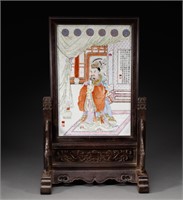 Chinese powder enamel character story screen inser