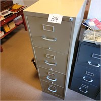 Four Drawer Metal File Cabinet- No Key