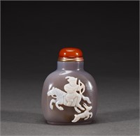 Agate snuff bottle of Qing Dynasty