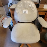Fabric Covered Office Chair- Worn Hard