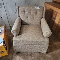 Stuffed Chair with Foot Stool