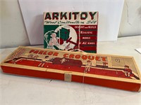 Arkitoy Wood Set and Parlor Croquet