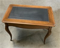 Slate Top Fruitwood End Table