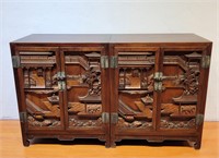 A group of Huanghua pear antique cabinet in Qing D