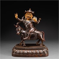 Bronze gilt six Buddha statues of Qing Dynasty