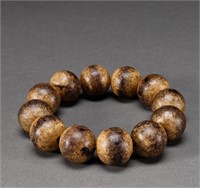 Qing Dynasty Qi Nan agarwood bracelet