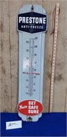 Enamel Prestone Anti-Freeze Thermometer Measures 3