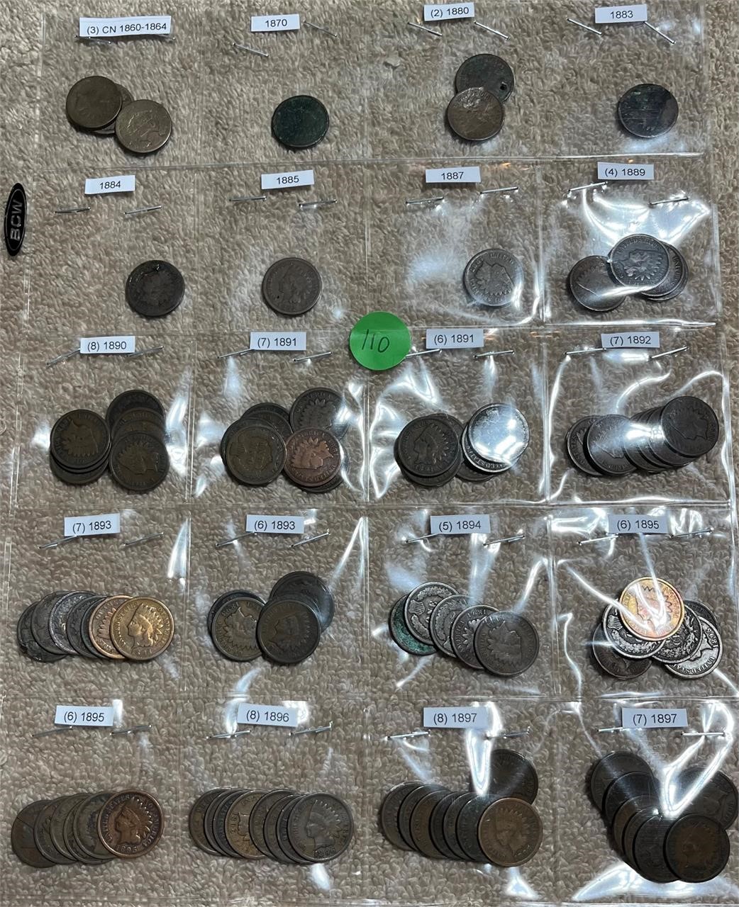 (334) Indian Head Coin Collection