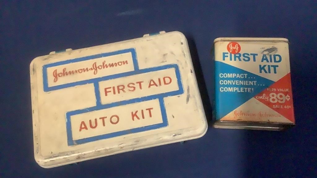 (2) Vintage Johnson & Johnson First Aid Kits
