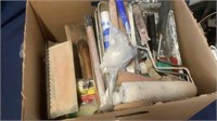 Box Of Paint Trays, Rollers, Masonry Floats, Misc