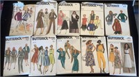 (10) Butterick Clothes Sewing Patterns
