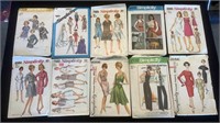 (10) Vintage Simplicity Clothes Sewing Patterns